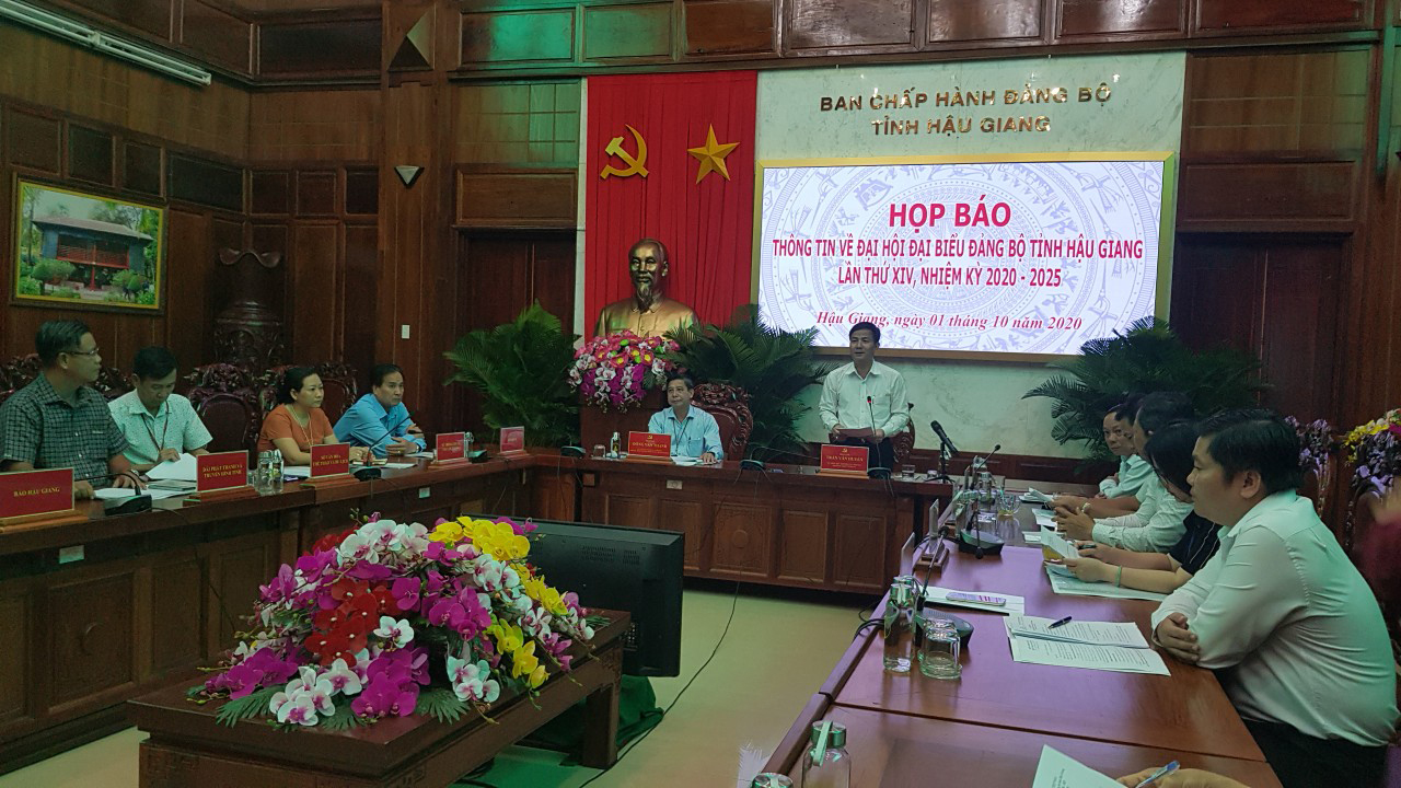 Hậu Giang họp báo về Đại hội đại biểu Đảng bộ lần thứ XIV, nhiệm kỳ 2020-2025